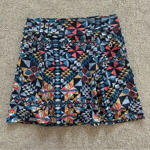 Dona Jo Athletic Skort Size 3 XL‎ | Geometric Mosaic Print | Built-In Shorts